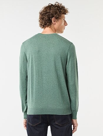 Pull uni à col rond