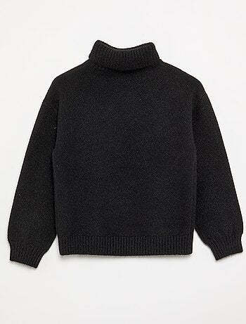 Pull uni à col roulé