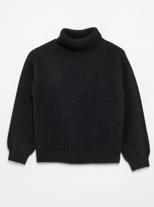Pull uni à col roulé - Kiabi