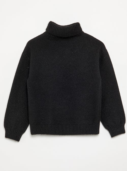 Pull uni à col roulé - Kiabi