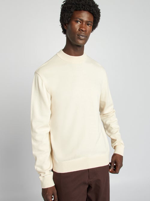 Pull uni col montant - Kiabi