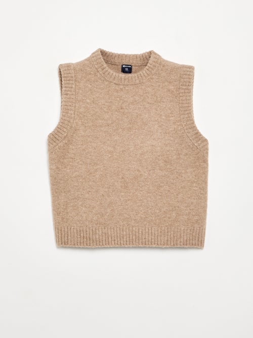 Pull uni sans manches - Kiabi