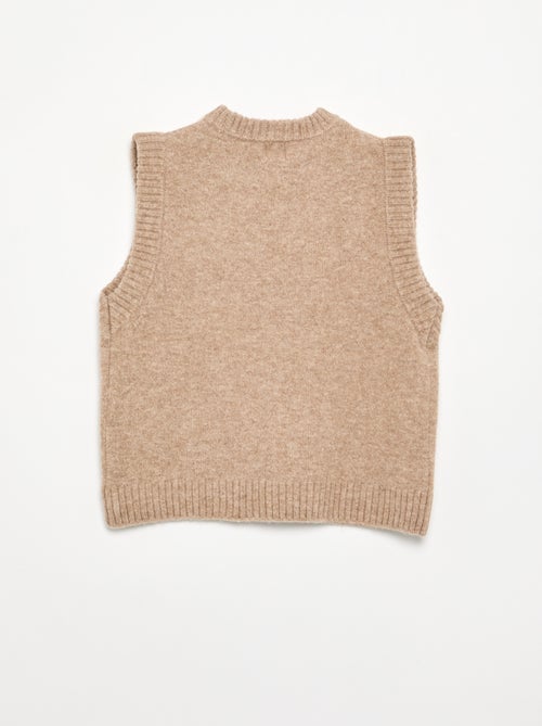 Pull uni sans manches - Kiabi
