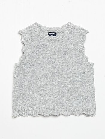 Pull uni sans manches