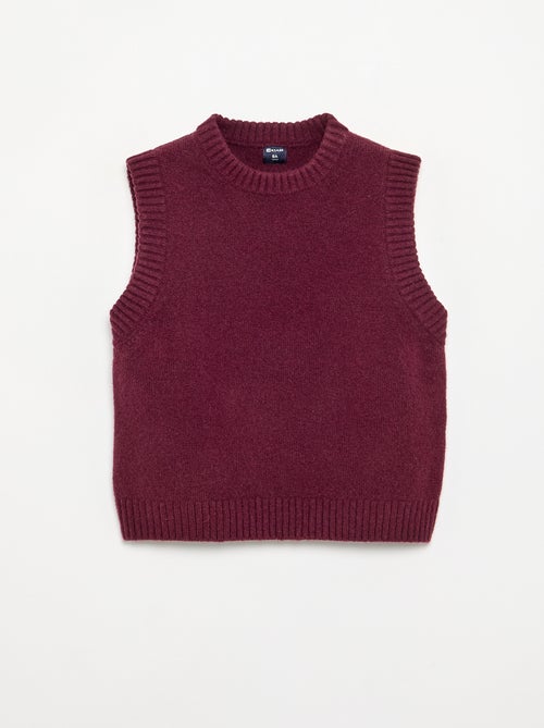 Pull uni sans manches - Kiabi