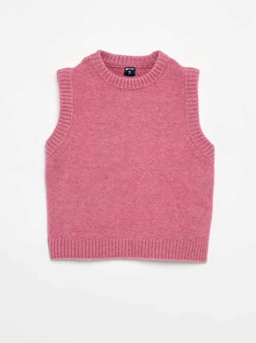 Pull uni sans manches - Kiabi