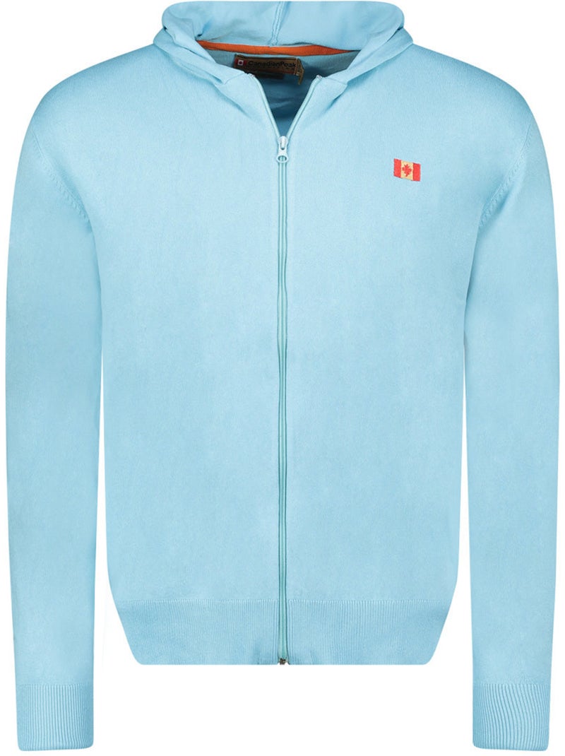 Pull zippé à capuche felinoodeak – canadian peak Bleu ciel - Kiabi