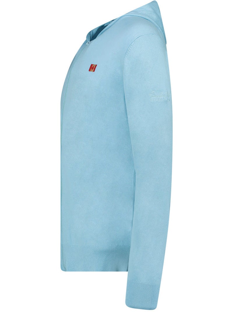 Pull zippé à capuche felinoodeak – canadian peak Bleu ciel - Kiabi