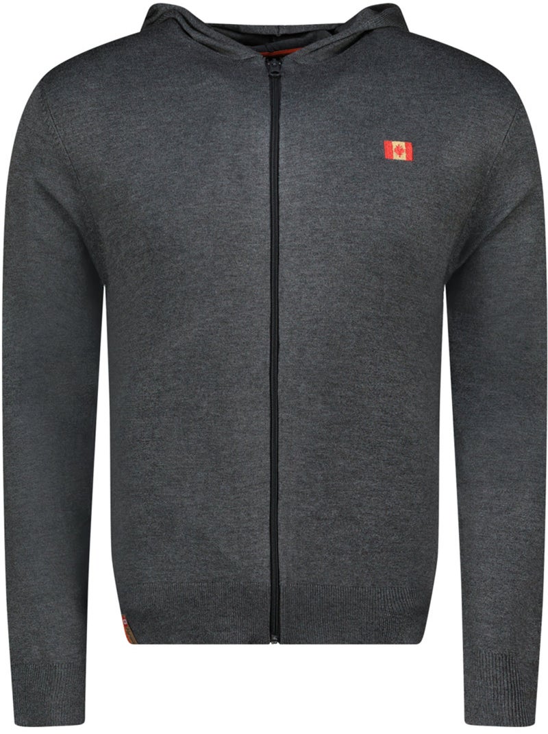Pull zippé à capuche felinoodeak – canadian peak Gris foncé - Kiabi