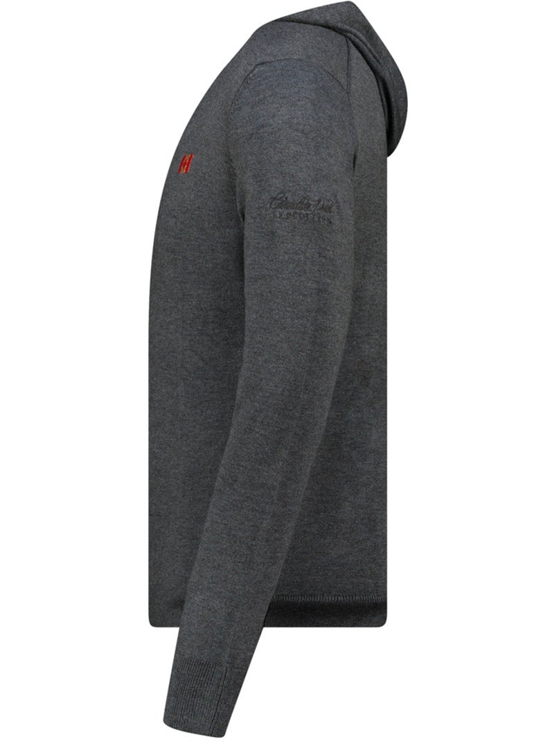 Pull zippé à capuche felinoodeak – canadian peak Gris foncé - Kiabi