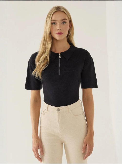 Pull zippé à col polo - Kiabi Pull zippé à col polo - Kiabi