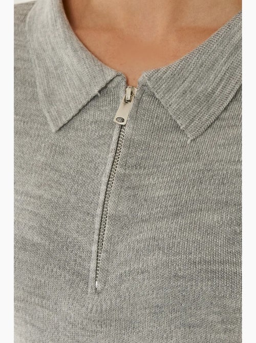 Pull zippé à col polo - Kiabi Pull zippé à col polo - Kiabi