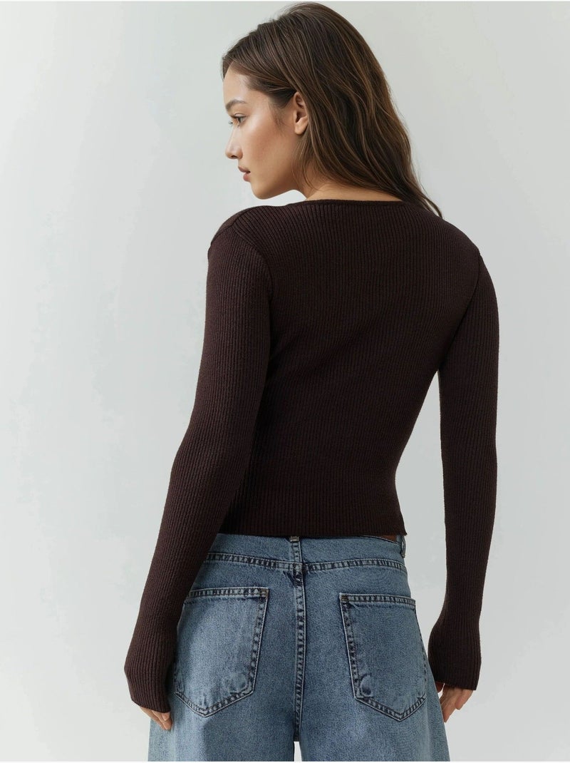 Pull zippé sabrina hiccup Marron - Kiabi