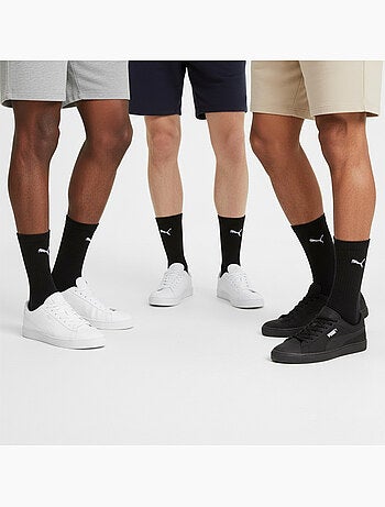 Puma chaussettes mixte crew pack 6 paires (lot) - coton doux, talon cousu