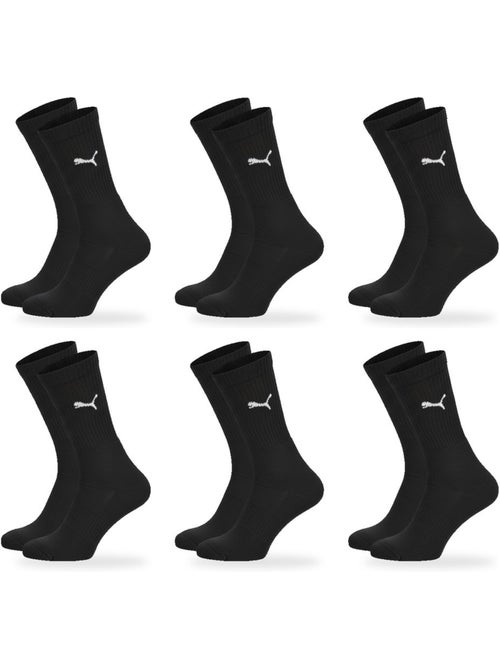 Puma chaussettes mixte crew pack 6 paires (lot) - coton doux, talon cousu - Kiabi Puma chaussettes mixte crew pack 6 paires (lot) - coton doux, talon cousu - Kiabi
