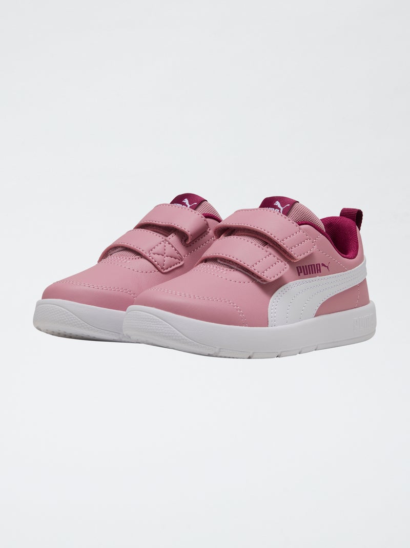 'Puma'-sneakers met klittenbanden in hardloopstijl Rose - Kiabi