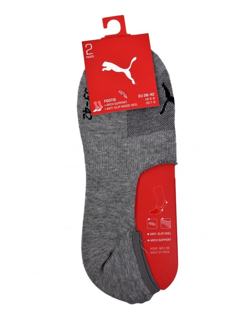 PUMA Sokken Footies - Set van 2 Grijs - Kiabi