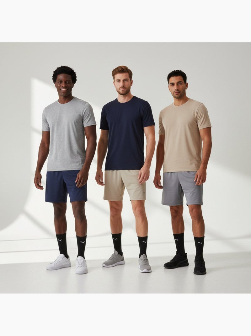 Puma sokken unisex crew set 6 paar - zacht katoen, genaaide hak Zwart - Kiabi