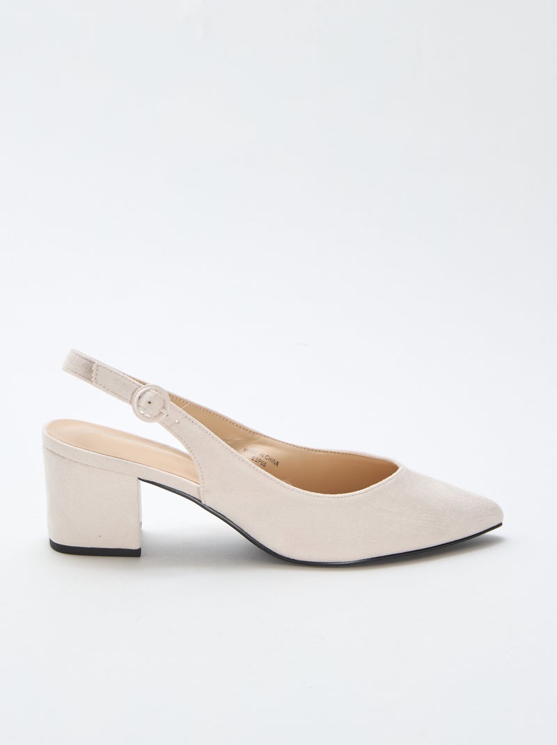 Pumps met spitse neus Biege - Kiabi