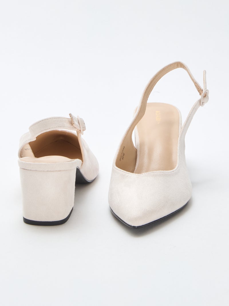 Pumps met spitse neus Biege - Kiabi