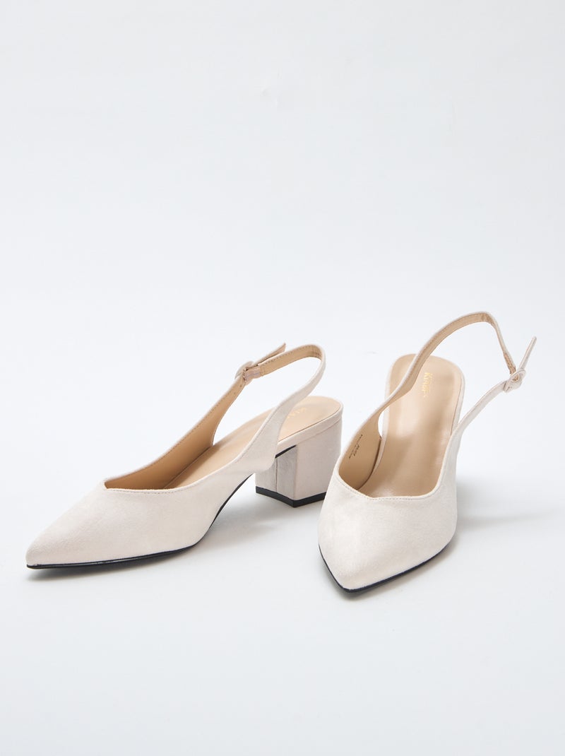 Pumps met spitse neus Biege - Kiabi
