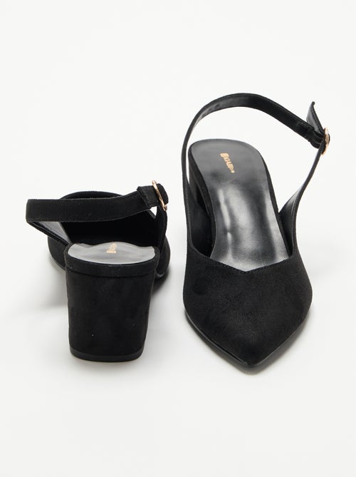 Pumps met spitse neus en blokhak - Kiabi