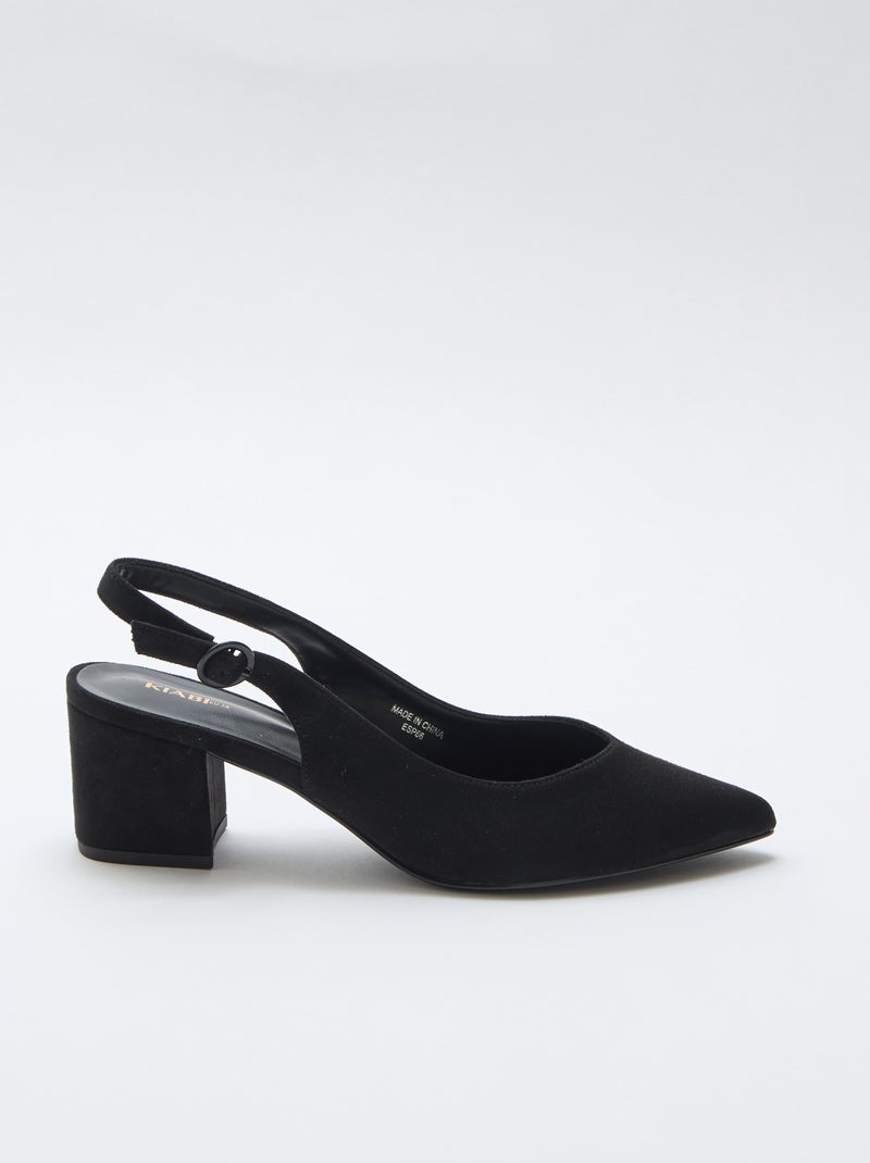 Pumps met spitse neus Zwart - Kiabi