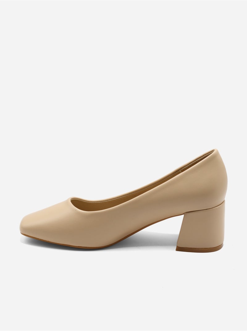 Pumps om aan te trekken Beige - Kiabi