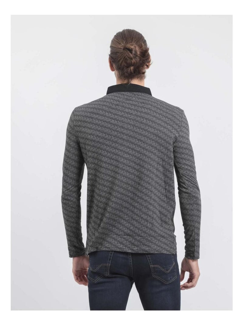 Purly poloshirt met korte mouwen, puur katoen Zwart - Kiabi