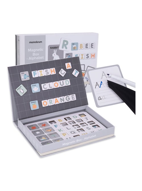 Puzzle magnétique alphabet, 1 boîte magnétique, marqueur effaçable, 26 cartes, 78 carrés magnétiques - Kiabi Puzzle magnétique alphabet, 1 boîte magnétique, marqueur effaçable, 26 cartes, 78 carrés magnétiques - Kiabi