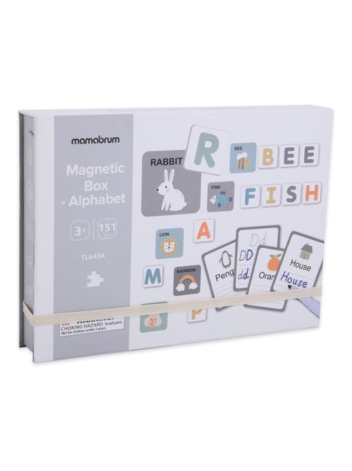 Puzzle magnétique alphabet, 1 boîte magnétique, marqueur effaçable, 26 cartes, 78 carrés magnétiques - Kiabi Puzzle magnétique alphabet, 1 boîte magnétique, marqueur effaçable, 26 cartes, 78 carrés magnétiques - Kiabi