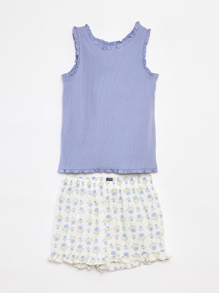 Pyjama 2 pièces - débardeur + short imprimé