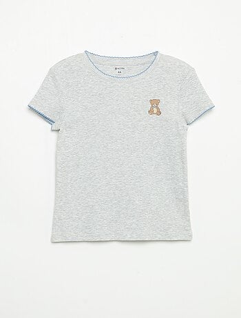 Pyjama 2 pièces - T-shirt à manches courtes + pantalon rayé