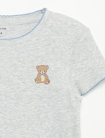 Pyjama 2 pièces - T-shirt à manches courtes + pantalon rayé