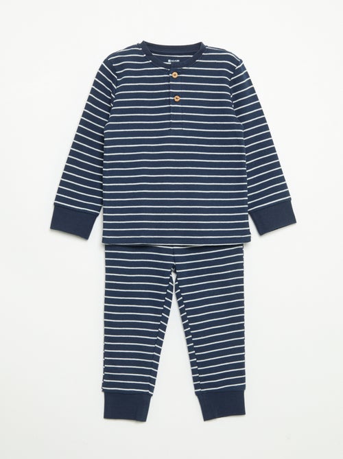 Pyjama 2 pièces - T-shirt à manches longues + pantalon - Kiabi