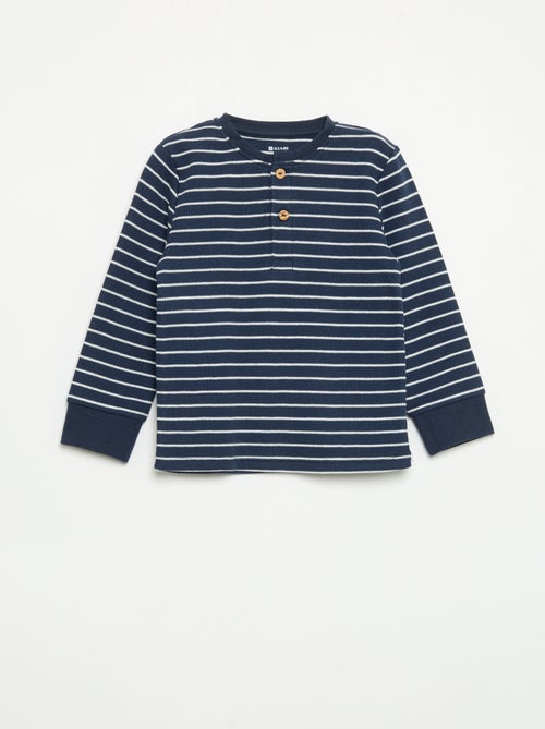 Pyjama 2 pièces - T-shirt à manches longues + pantalon - Kiabi