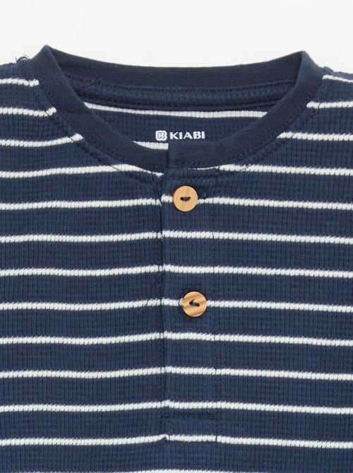 Pyjama 2 pièces - T-shirt à manches longues + pantalon - Kiabi