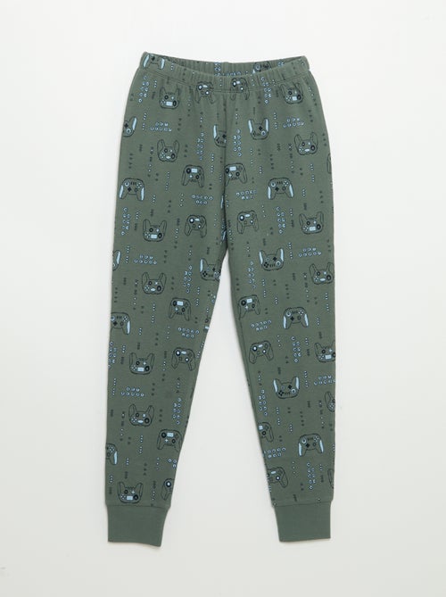 Pyjama 2 pièces - T-shirt à manches longues + pantalon - Kiabi