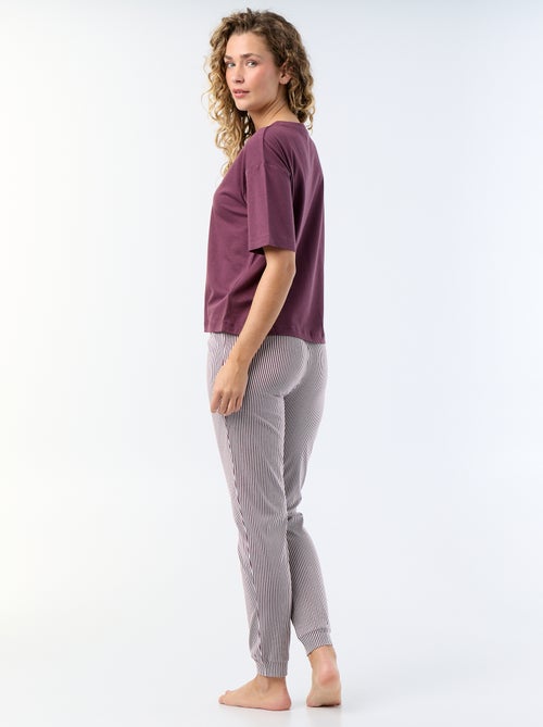 Pyjama 2 pièces - tee-shirt + pantalon - Kiabi