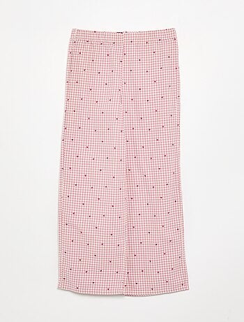 Pyjama 2 pièces à carreaux
