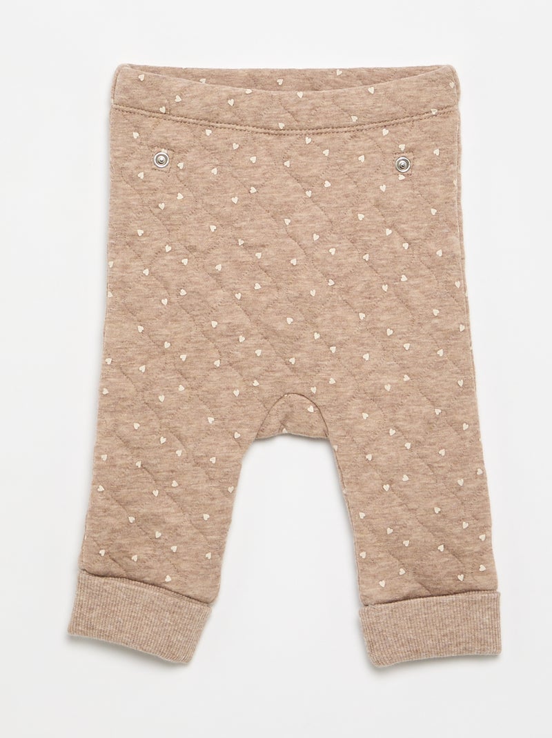 Pyjama 2 pièces ajustable matelassé Marron - Kiabi