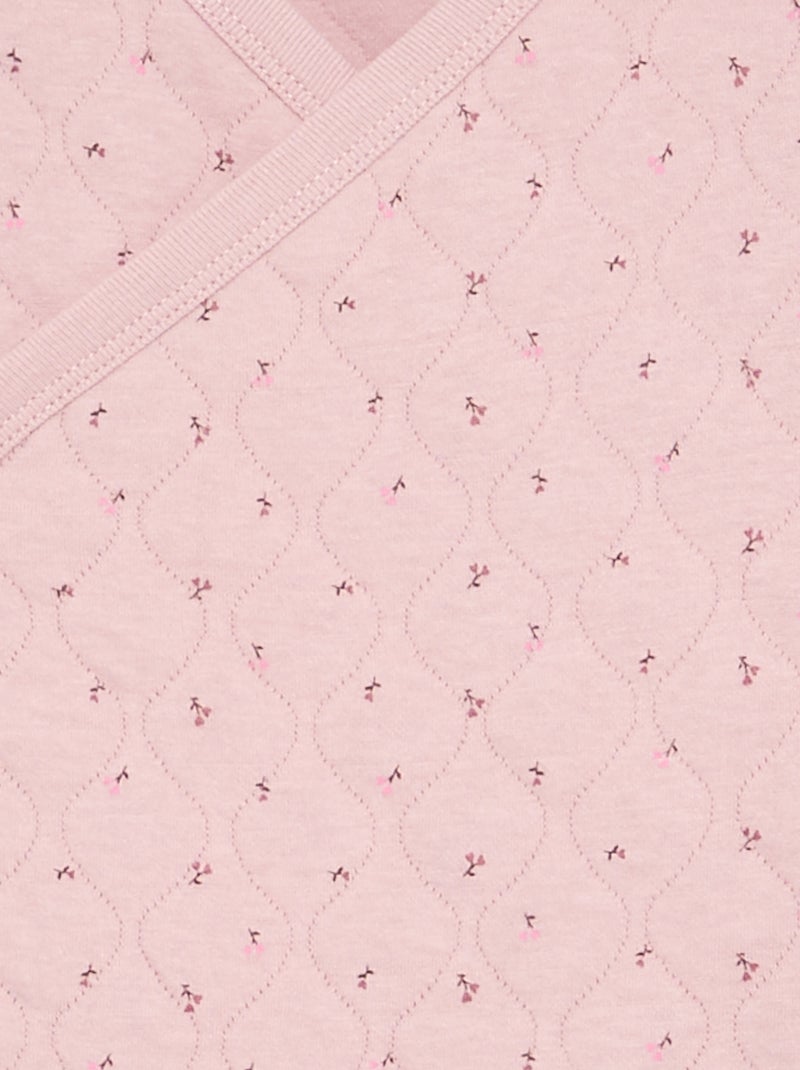 Pyjama 2 pièces ajustable matelassé Rose - Kiabi