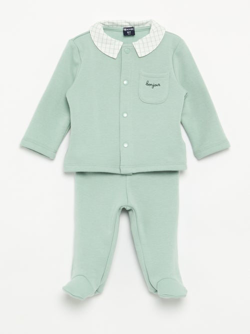 Pyjama 2 pièces aspect velours - Kiabi