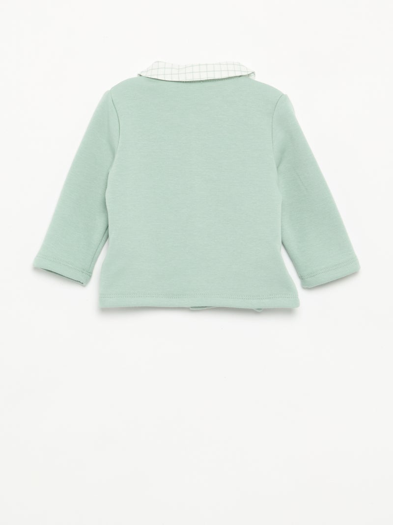 Pyjama 2 pièces aspect velours Vert - Kiabi