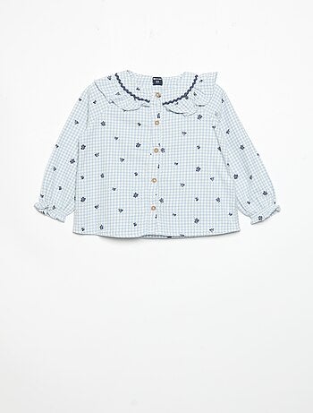 Pyjama 2 pièces en flanelle - Haut boutonné + pantalon