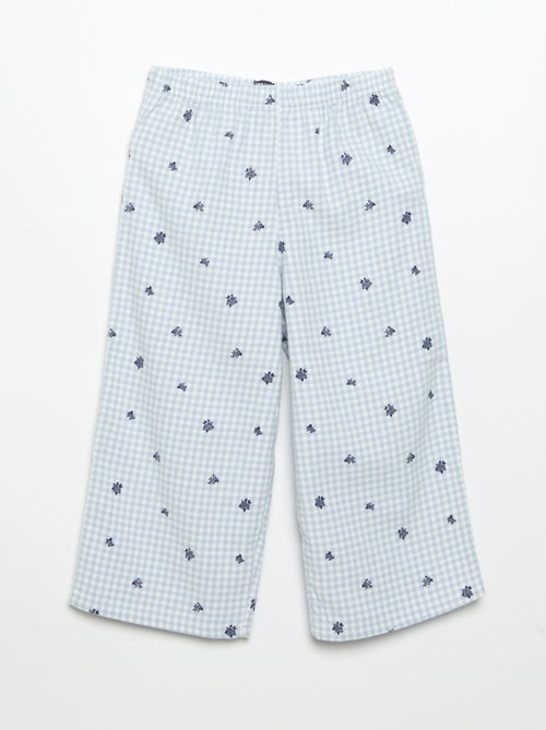 Pyjama 2 pièces en flanelle - Haut boutonné + pantalon - Kiabi Pyjama 2 pièces en flanelle - Haut boutonné + pantalon - Kiabi