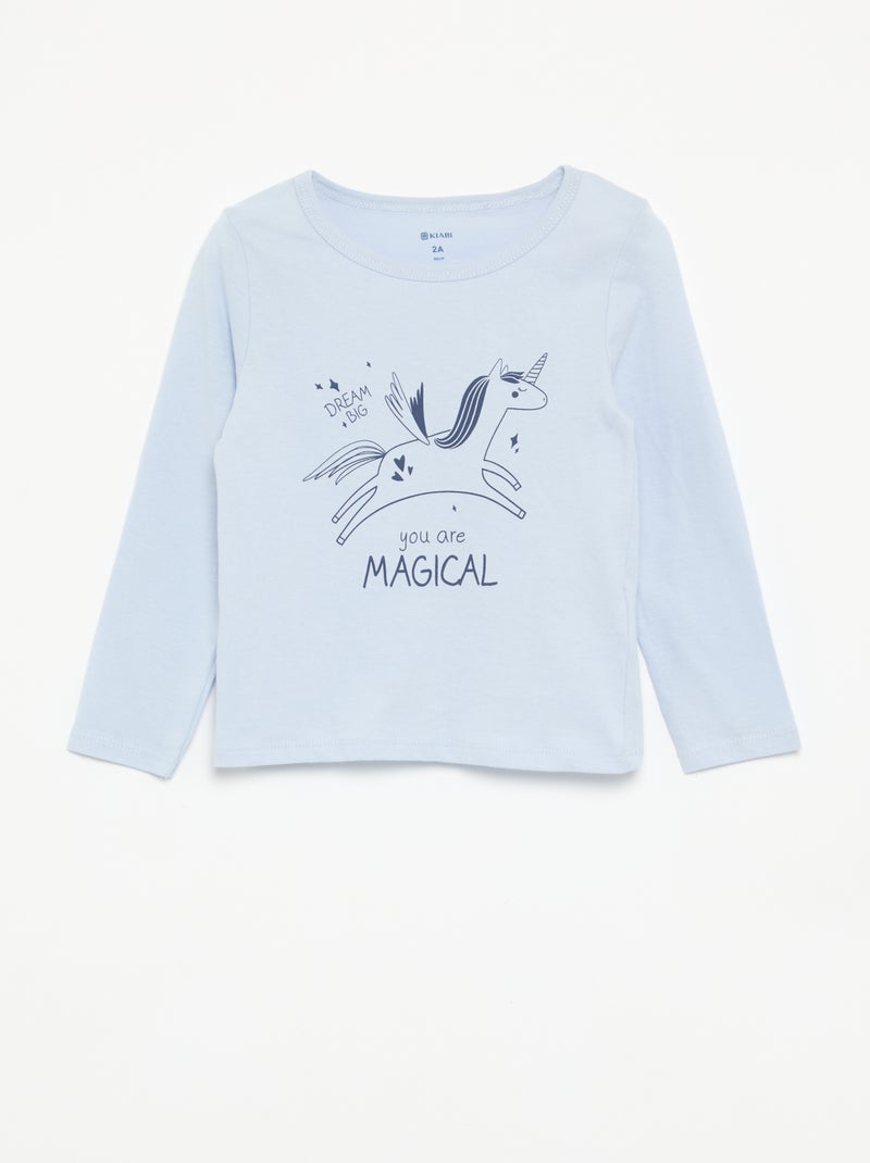 Pyjama 2 pièces en jersey Bleu - Kiabi