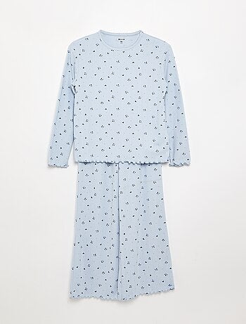 Pyjama 2 pièces en maille pointelle