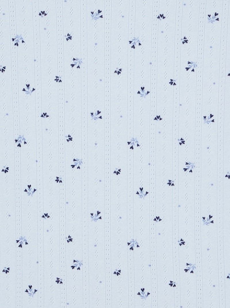 Pyjama 2 pièces en maille pointelle Bleu - Kiabi