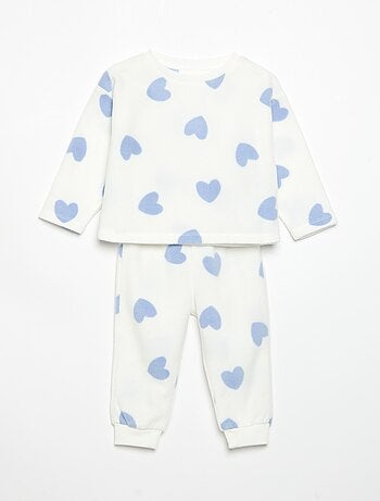 Pyjama 2 pièces en polaire